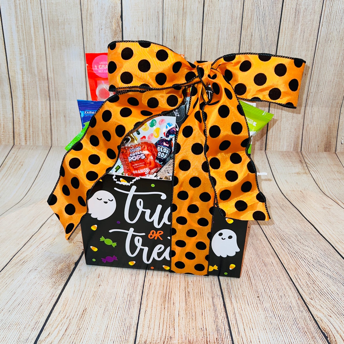 Trick or Treat Gift Basket | Sausage, Cheese, Candy, Snacks & more