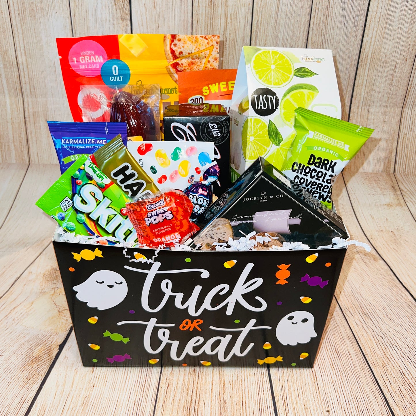 Trick or Treat Gift Basket | Sausage, Cheese, Candy, Snacks & more